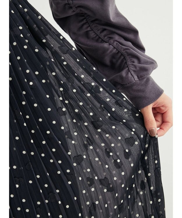 Green Parks シフォンＪＱアソートプリーツスカート Dot