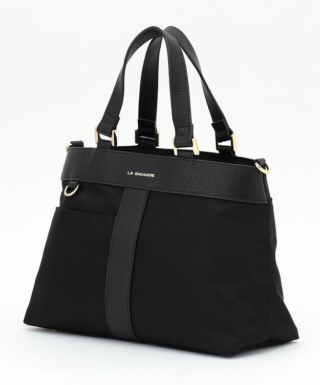 LA BAGAGERIE コンビ2WAYトートバッグ Sサイズ ブラック