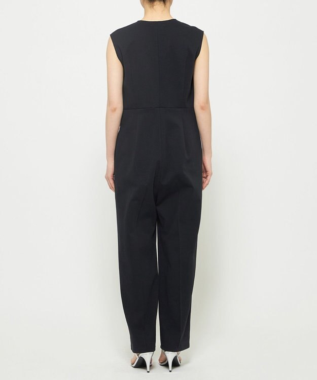 uncrave ダブルフェイスジャージー オールインワン ブラック