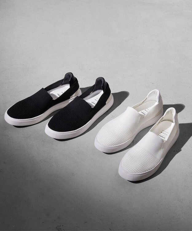 steppi “撥水＆洗えるニットシューズ” UNISEX ニット スニーカー ブラック