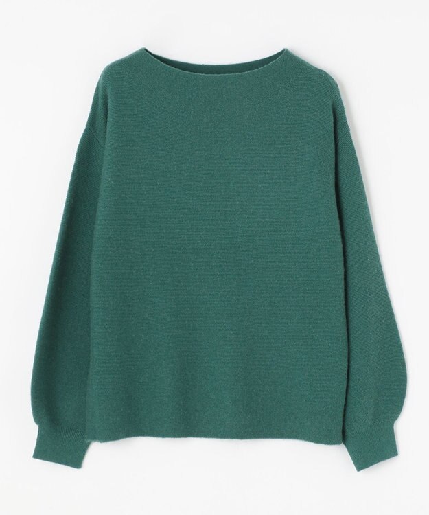 ANY 【洗える】カシミヤブレンドガーターニット グリーン