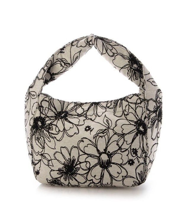 UNBILLION カシュカシュ cache cache / フラワー＆アニマル柄ワンハンドルバッグ アイボリー