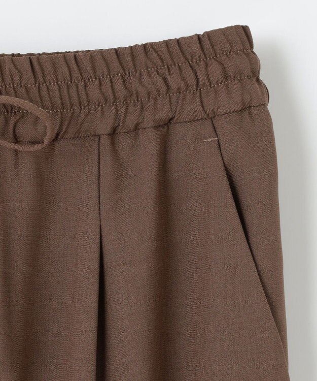 ANY 【洗濯機可/接触冷感/UVケア】イージーケアライトストレッチテーパードパンツ ブラウン