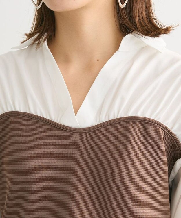 Green Parks ビスチェドッキングチュニック Brown