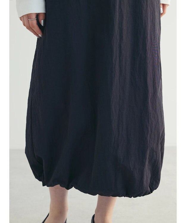 Green Parks armonia. サスペンダー付きスカート Black