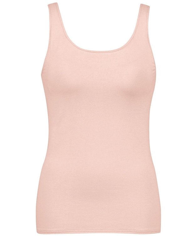 Wing カップ付きタンクトップ 綿混(身生地部) ラク きれいなバストシルエット 【シンクロブラトップ 綿混タイプ】 ブラトップ ET1132 ウイング／ワコール ピンク