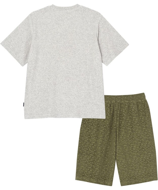 WACOAL MEN WEB限定　ルームウェア　半袖　ひざ上丈　綿混（本体）　前閉じ　/ブロス　GH3301 オリーブ