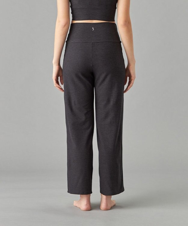 Chacott Peach Mokuストレートパンツ ダークグレー杢