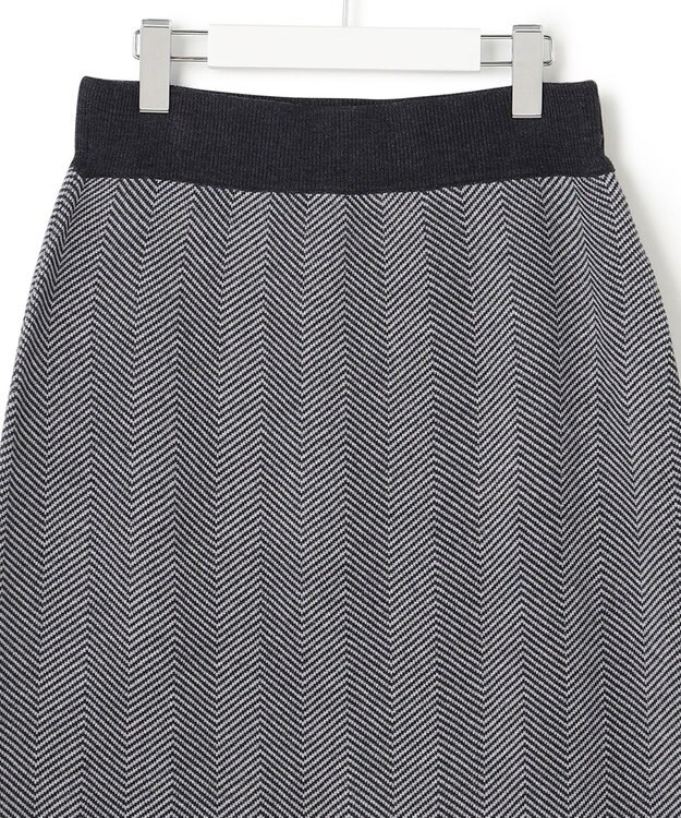 J.PRESS YORK STREET 【WOMEN】ヘリンボーンタイトスカート グレー系3