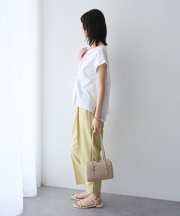 YECCA VECCA 【UVカット】サラサライージーテーパードパンツ Yellow