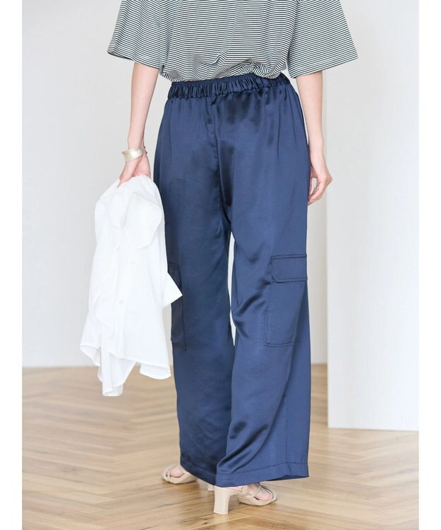 AMERICAN HOLIC サテンベイカーパンツ Navy