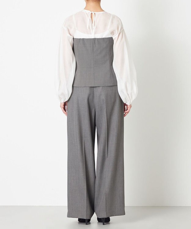 NAVE 【Nave】ウールポリエステルツイル ビスチェ トップグレー系