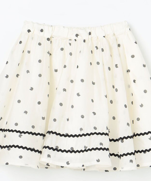ANY KIDS ネコ×ドット スカート エクリュ