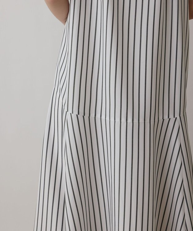 GRACE CONTINENTAL ストライプシャツワンピース ホワイト