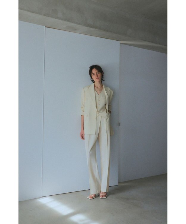 NAVE 【Nave・セットアップ可】ウールポリエステルツイルパンツ アイボリー系