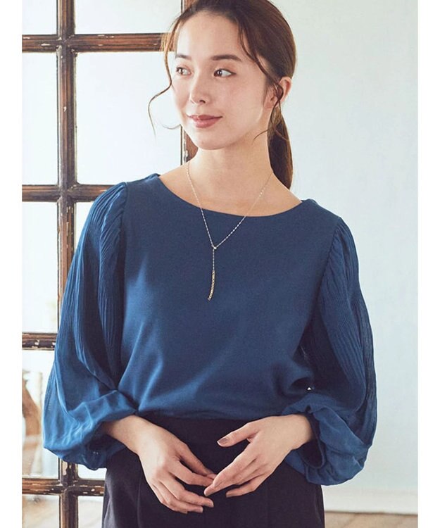 earth music&ecology マジョリカプリーツプルオーバー Dark Blue