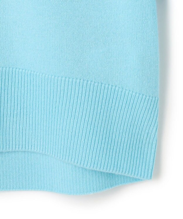 UNFILO カシミヤビスコース ニットタートル サックス