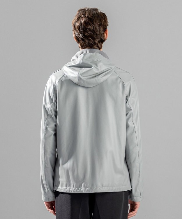 JOSEPH HOMME ライトラムナッパレザー　フードブルゾン ライトグレー系