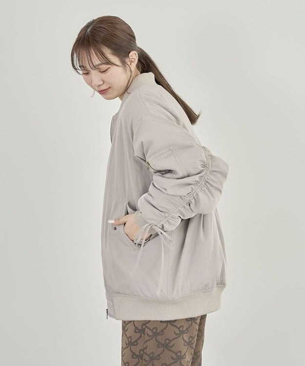 Green Parks ・ｓｗｉｎｇ　ｂｙ　中綿ボリュームスリーブＭＡ－１ Gray Beige