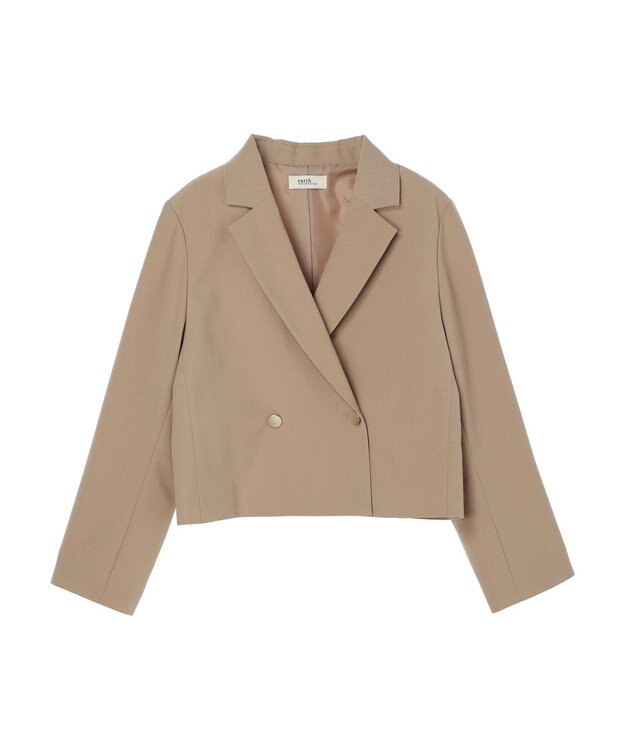 earth music&ecology ショートテーラードジャケット Beige