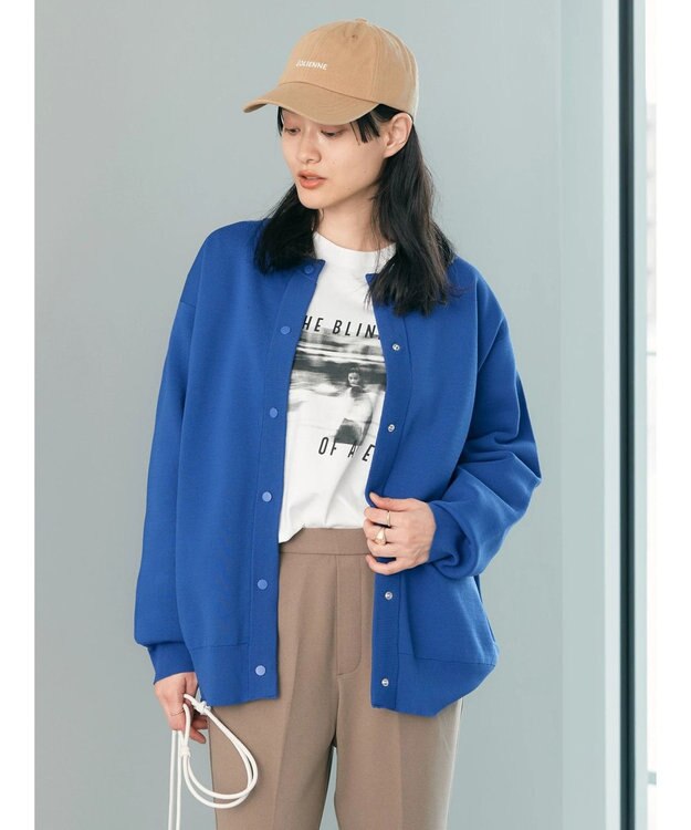 AMERICAN HOLIC エコカルットクルーネックカーディガン Blue