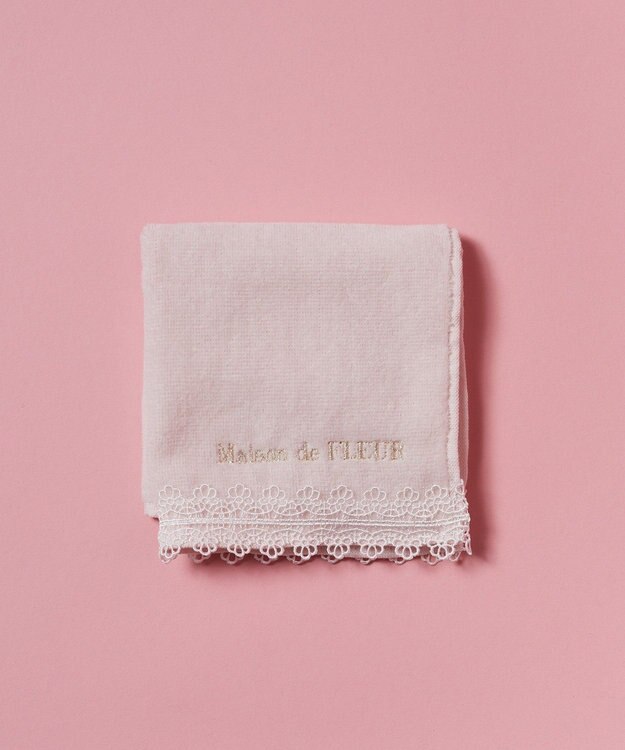 Maison de FLEUR アンダーレースタオルハンカチ Light Pink