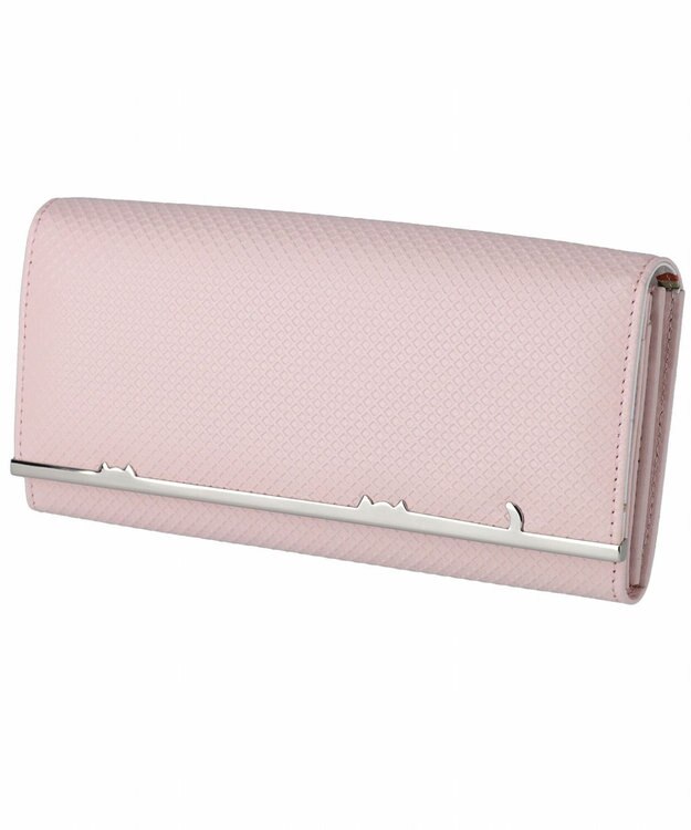 tsumori chisato CARRY クロスエンボス 長財布 ピンク