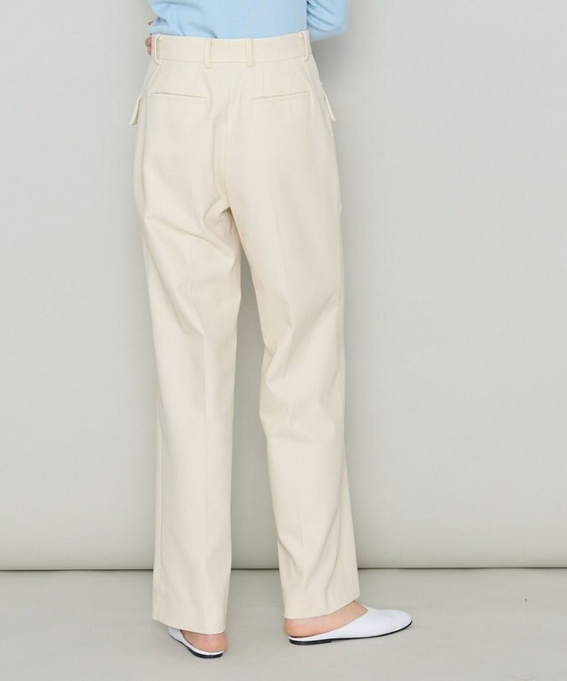 JOSEPH 【洗える】オーガニックツイル　ワイドトラウザーズ Powder