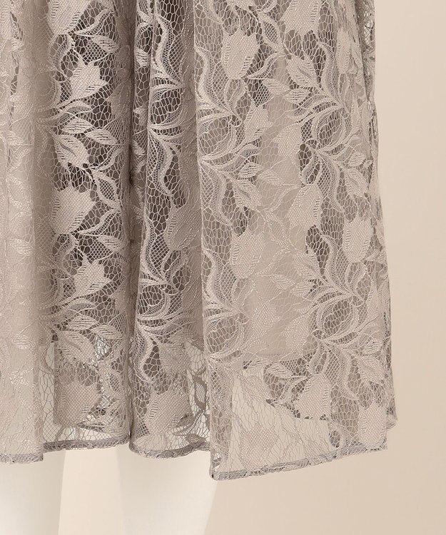 23区 【APPLAUDIR】レース 切替 ドレス グレージュ系