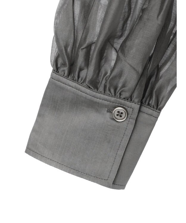 Green Parks AnriettMusee シアーボリュームスリーブブラウス Gray