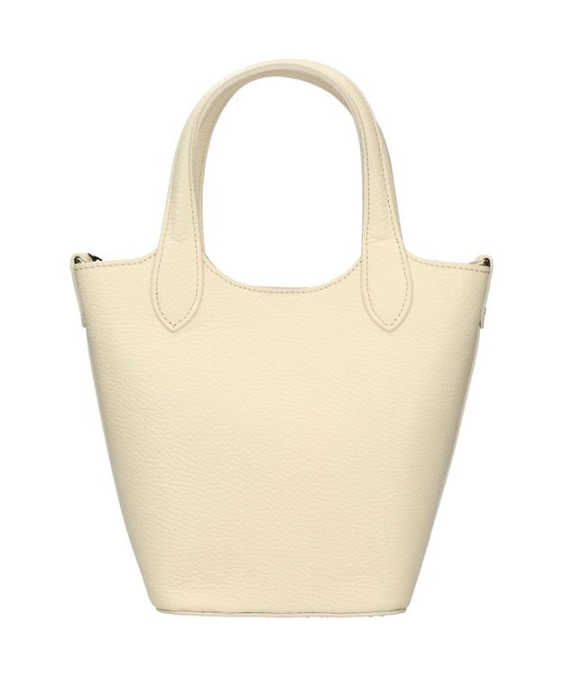 INTER-CHAUSSURES 【ANDREA CARDONE】ミディアムサイズレザーハンドバッグ ホワイト