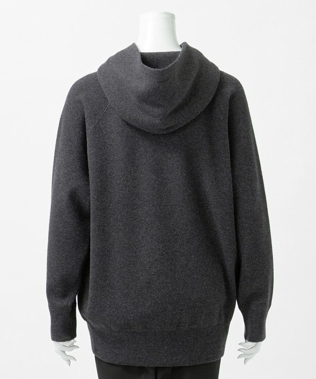 23区 S 【R(アール)】マイクロンメリノウール ニットフーディー チャコールグレー系