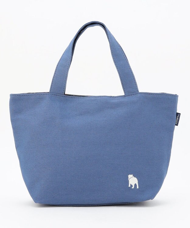 J.PRESS LADIES 【完全受注生産】ポーチ付き キャンバス ミニトートバッグ ダルブルー×レッドチェック系