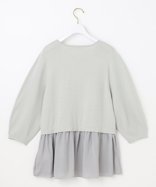 ANY SIS 【洗える】ファブリックコンビ ニット ミント