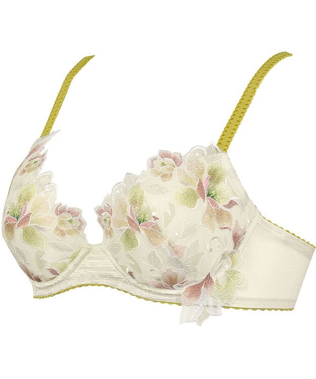 Wing ブラジャー Wing Lesiage ふっくら、まる胸メイク 背中にやさしくフィット 【2860シリーズ】 パッド有 ブラ PB2860 ウイング／ワコール クリーム