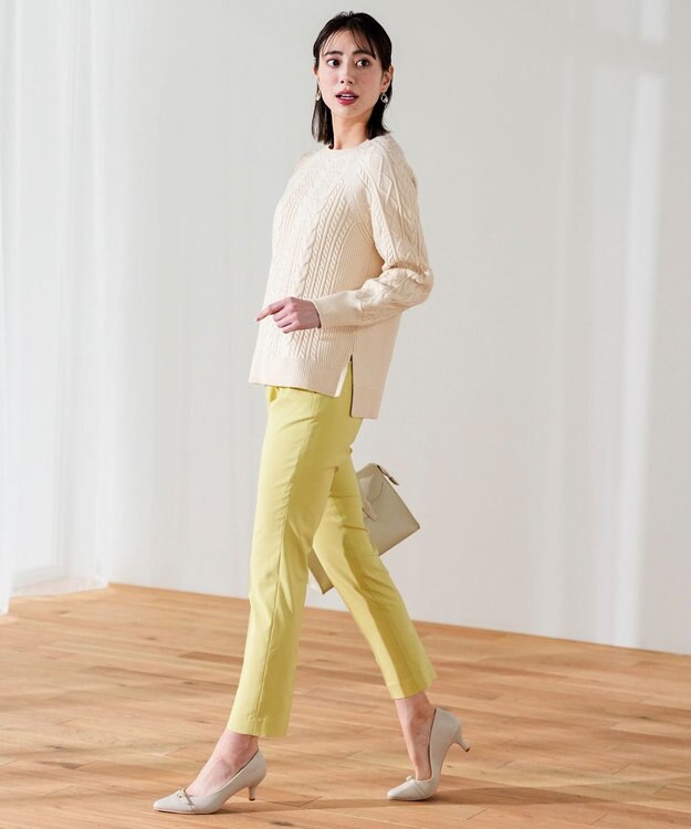 ANY SIS ケーブル ニット プルオーバー アイボリー