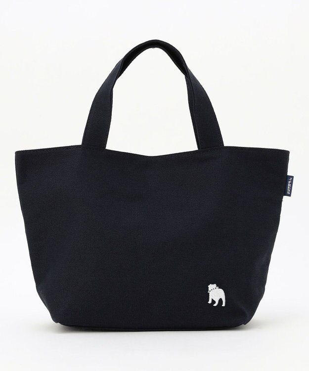 J.PRESS LADIES 【完全受注生産】ポーチ付き キャンバス ミニトートバッグ ネイビー×グレーチェック系