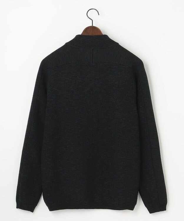 JOSEPH ABBOUD MOUNTAIN 【UNISEX】日本素材 ハーフZIPウールニット ブラック系