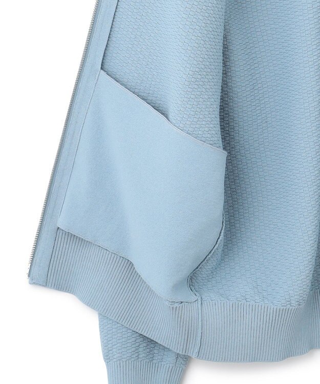 J.PRESS MEN ハイツイストリンクス  フルジップニットカーディガン サックスブルー系