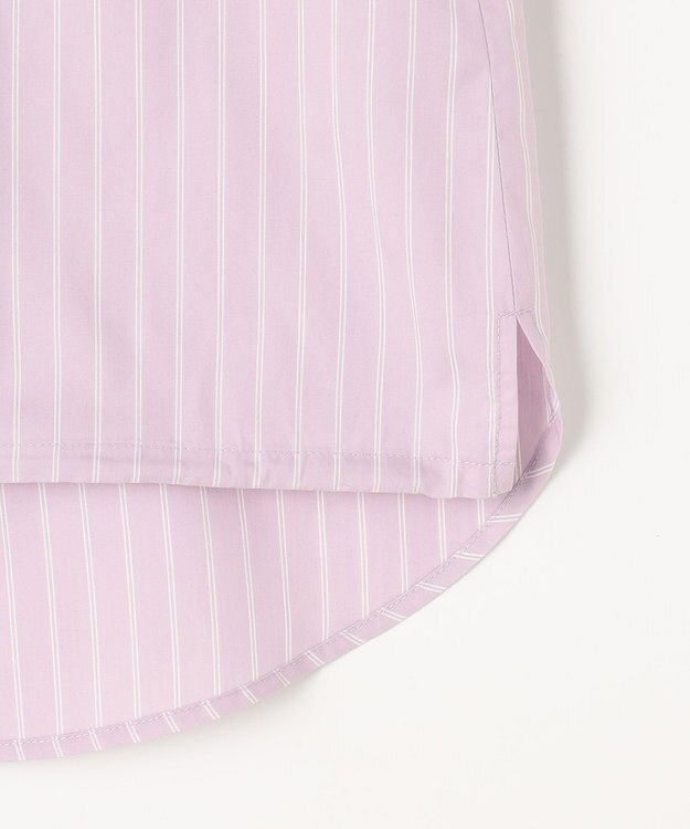 ANY SIS クロップドヨークハオリ シャツ ラベンダーストライプ