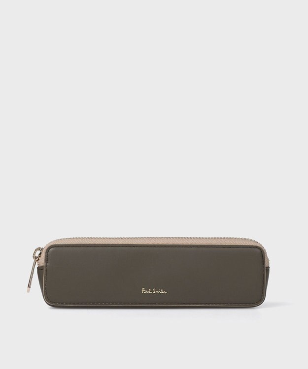 Paul Smith サプルレザー ペンケース カーキ