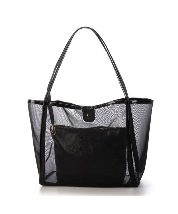 UNBILLION カシュカシュ cachecache / チュールメッシュビッグトート ブラック