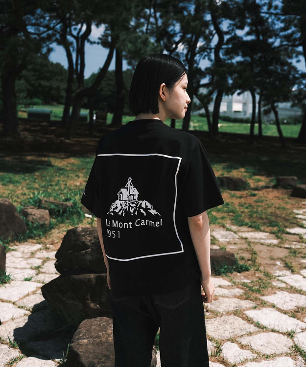 SHARE PARK LADIES 【UVカット・吸水速乾・ストレッチ・軽量 】バックプリントポケットTシャツ（S・Mサイズ） ブラック系