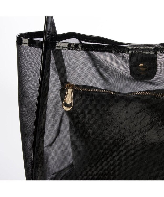 UNBILLION カシュカシュ cachecache / チュールメッシュビッグトート ブラック