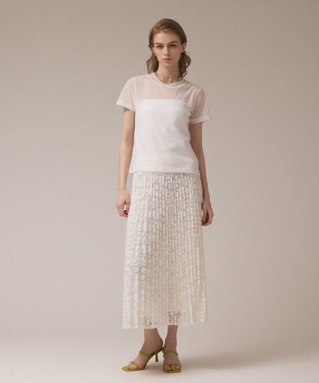 GRACE CONTINENTAL シアーカットトップ ホワイト