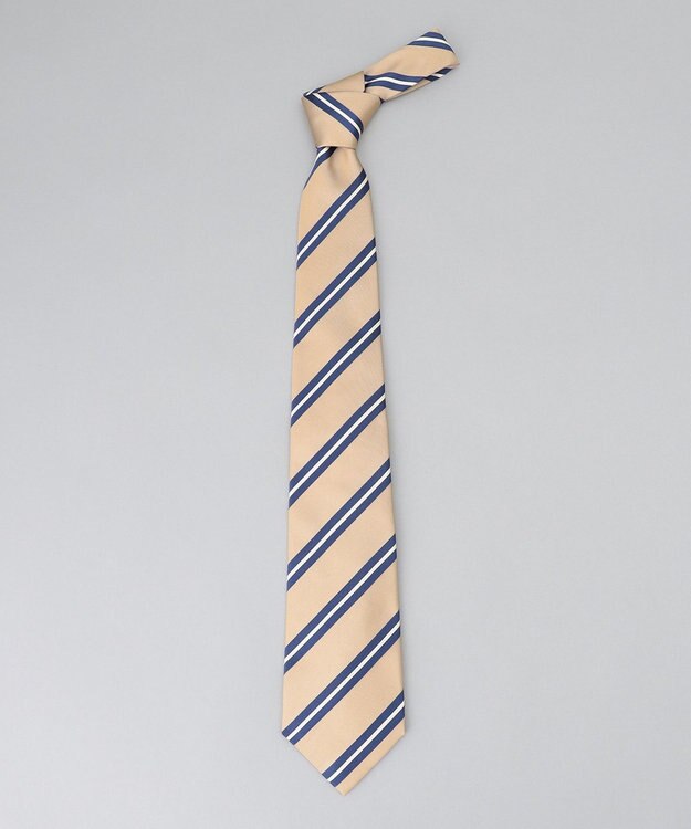 GOTAIRIKU GOTAIRIKU別注【日本製】シルク ネクタイ_ストライプ ベージュ系1