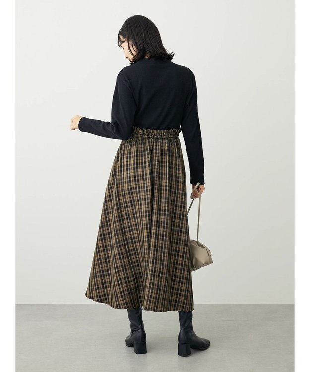 Green Parks ・ＥＬＥＮＣＡＲＥ　ＤＵＥ　チェックキリカエワンピース Black