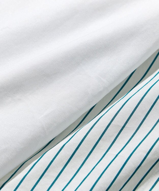 23区 【洗える】CANCLINI クロップド テントライン シャツ ホワイト系