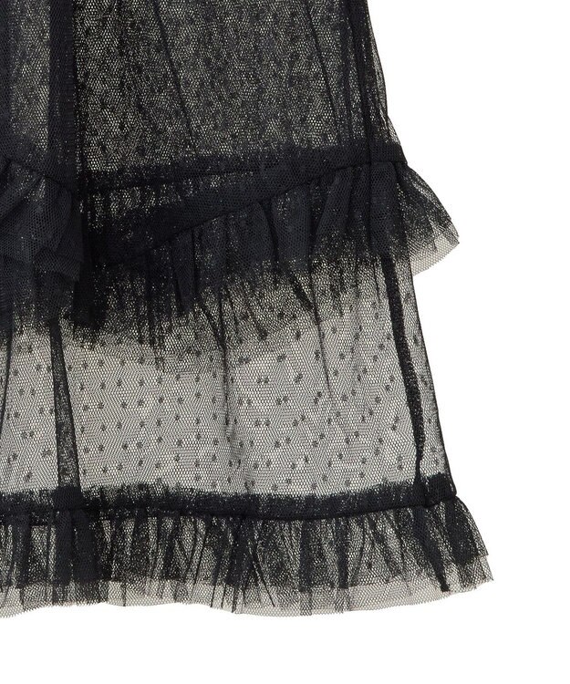 earth music&ecology ドットチュールスカート Black