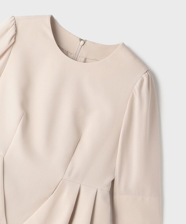 GRACE CONTINENTAL トリアセペプラムトップ ベージュ